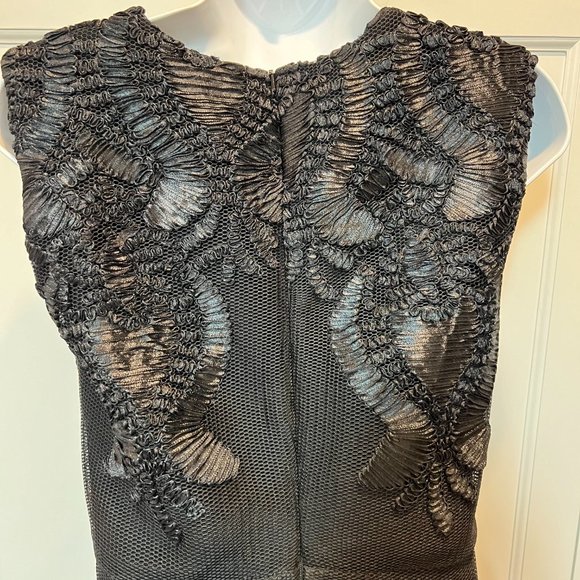 MAJE - BLACK EMBROIDERED DRESS with Mesh Overlay Size 2-4 US, Size 1 EU - Picture 14 of 14